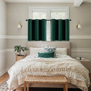 MIULEE Short Curtains for Windows - Christmas Hunter Green Blackout Half Window Curtains Thermal Insulated Drapes for Kitchen Bedroom Bathroom Grommet Top Small Basement Tiers W40 x L36 Inch 2 Panels by TinyTreasures Baby Boutique