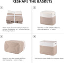 OIAHOMY Storage baskets for Shelf, Toy Storage Basket, Collapsible Storage Bins, Blanket Basket Living Room, Closet Storage for Bedroom, 15 x 9.8 x 11.8 Inches-Pack of 2-Brown, FSB-H-P-02 by TinyTreasures Baby Boutique