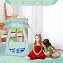 Baby Ball Pit for Toddler with 50 Balls, Kids Pop Up Play Tent for Girls, Princess Toys Gifts for Children Indoor & Outdoor Playhouse (Celadon: Gray/White/Babyblue, 109x90cm/50 Balls) by TinyTreasures Baby Boutique
