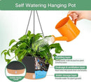 QCQHDU 2 Pack 8 inch Hanging Planters for Indoor Plants, Outdoor Hanging Baskets, Self Watering Pots with Drainage Holes & Removable Tray (Dark Grey, 8 inch) by GreenHaven Gardens