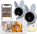 ARENTI Upgraded Baby Monitor with 2 Cameras, 4MP 2.4G&5G WiFi Baby Camera Monitor, Infrared Night Vision, Night Light, 2-Way Audio, Cry&Motion Detection, Temp&Humidity Sensor, App Control by TinyTreasures Baby Boutique