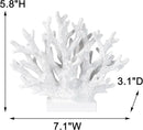 5.8" H White Coral Decor, Resin Coral Statue, Nautical Decorations for Home, Bedroom, Bathroom, Living Room, Beach/Coastal/Ocean Themed Cabinet Shelf Tabletop Decor by CozyNest Decor