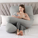 Amagoing Cooling Pregnancy Pillow for Sleeping, 55 inch U Shaped Full Body Maternity Pillow Support for Back, Hip, Belly, Legs for Pregnant Women, Removable Cooling Cover, Pregnant Women Must Have by TinyTreasures Baby Boutique