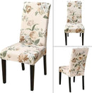 JQinHome Pattern Chair Covers for Dining Room Set of 6, High Stretch Removable Washable Parsons Chair Slipcover for Home Party Hotel Wedding Ceremony (Peony Flower,6PCS) by CozyNest Decor