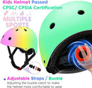 Color Gradient Adjustable Kids Bike Helmet Toddler Skateboard Helmets Boys Girls Child Ventilation Helmet for Multi-Sports Skating Cycling Scooter Balance by TinyTreasures Baby Boutique
