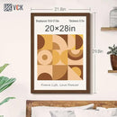 VCK 20x28 Picture Frame 3 Pack, Brown Wood Poster Frame with Exclusive Wood Grain, Wall Mounting Hanging by CozyNest Decor