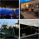 30FT Solar String Lights Outdoor Waterproof with Remote, 20 Edison Shatterproof Bulbs String Lights for Outside, Hemp Rope Solar Powered Lights with 8 Modes for Fence Tree Cafe Bistro Party by GreenHaven Gardens