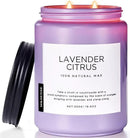 M&SENSE Lavender Citrus Candles, 19.4oz 110H Burn Time Large Natural Soy Candles for Home Scented, Stress Relief Aromatherapy Gifts for Mom Friends Teacher & Spa, Bath, Yoga by CozyNest Decor