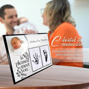 Baby Hand and Footprint Kit with Photo & Birth Details, Inkless Hand and Footprint Kit, Newborn Keepsake Plaque, Baby Shower Gifts (STYLE 1 (Fully Personalized) (Is Pleased To Meet You)) by TinyTreasures Baby Boutique