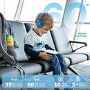 iClever BTH20 Active Noise Cancelling Headphones for Kids, 60H Play Time,Type C Fast Charging, Safe Volume 80dBA, Bluetooth5.4, Award-Winning Kids Headphones Wireless for iPad Tablet Airplane, Blue by TinyTreasures Baby Boutique
