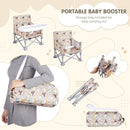 Portable Booster Seat,Toddler Baby Seat with Tray for Dining Table Compact Floor Chair for Camping Lawn Beach Babies Travel 6-36 Months by TinyTreasures Baby Boutique