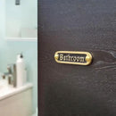 Bathroom Brass Door Sign. Traditional Style Home Décor Wall Plaque Handmade By The Metal Foundry UK. by CozyNest Decor