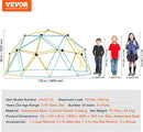 VEVOR Climbing Dome, 10FT Geometric Dome Climber Play Center for Kids 3 to 10 Years Old, Jungle Gym Supports 750LBS and Easy Assembly, with Climbing Grip, Outdoor Backyard Play Equipment for Kids by TinyTreasures Baby Boutique