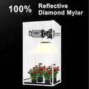 MELONFARM 2x2 Grow Tent, 24"x24"x48" Grow Tent, Double Transparent Viewing Door Indoor Grow Tent, Growing Tent with High Reflective Mylar & Floor Tray, Plant Tent for Indoor Hydroponics Growing by GreenHaven Gardens