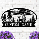 Personalized Hunting Metal Signs Outdoor - Custom Deer Antler Wall Art, Last Name Signs for Home, Rustic Cabin & Lodge Decor, Housewarming Gifts - MADE IN USA by CozyNest Decor