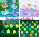 148Pcs Luminous Mini Resin Animals, Tiny Ducks Glow in The Dark Dolphins Dinosaurs Mushrooms 4 Combination Resin Set, Miniature Figures for Garden Decoration Aquarium Home Party Decor by GreenHaven Gardens