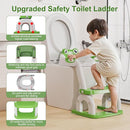 Potty Training Seat with Step Stool Ladder, Upgraded 2-in-1 Toddler Potty Training Toilet Seat with Non-Slip Step Splash Guard Handles and Waterproof Cushion, Toddler Potty Seat for Kids Boys Girls by TinyTreasures Baby Boutique