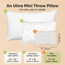 Mini Toddler Pillow with Pillowcase - 9x13 My Little Dreamy Travel Kids Pillow for Sleeping, Toddler Bed, Small, Tiny, Organic Cotton Pillowcase, Soft & Breathable, Kids 2-4 Years Old (Prairie) by TinyTreasures Baby Boutique