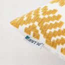 HWY 50 Mustard Yellow Decorative Throw Pillow Covers 18x18 Inch, Pack of 2 Embroidered Cotton Farmhouse Cushion Cover Pillow Case for Sofa Couch Living Room Bed Bedroon, Modern Diamond Geometric by CozyNest Decor