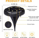 Solar Ground Lights Outdoor 12 Packs 12 LED Disk Lights Solar Powered Waterproof New In-ground Lights For Garden Deck Stair Step Lawn Patio Driveway Walkway Pathway Yard decoration(Warm Light,12Pack) by GreenHaven Gardens