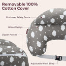Momcozy Original Nursing Pillow for Breastfeeding-Pioneering Safety Fence- Wider Feeding Pillows for More Support for Mom & Baby- Easier Nursing & Hand Free- Fit for All, Removable Cotton Cover by TinyTreasures Baby Boutique