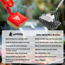 BBQ Grill Cleaner Brush, EEFINITE Steam Grill Brush for Outdoor Grilling with Replacement Scrub Sponge + Superior Scraper, Safe No Wire Bristle Barbecue Scrubber Brush for Grills Cleaning Tool by GreenHaven Gardens