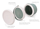 No Spill Silicone Toddler Snack Containers, Detachable Silicone Flap for Filling&Cleaning, Crumb-Free Hard Plastic Screw Travel Lid, Ultra-Soft for Baby Kids Hand In-Out, Snack Cup Holder 12 oz by TinyTreasures Baby Boutique
