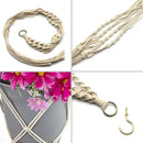 Sorbus Macrame Plant Hanger [4 Pack] Indoor Outdoor Hanging Plant Pots Cotton Rope, Elegant for Home, Patio, Garden White by GreenHaven Gardens