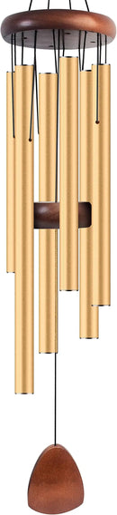 Large Aluminium Wind Chimes 37 Inches to Create a Zen Atmosphere Suitable for Outdoor, Garden, Patio Decoration. Classic Wind Chimes with Wind Catcher Suitable as A Gift for Unisex(Gold) by CozyNest Decor
