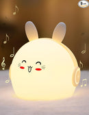 Night Light Kids, Cute Soft Glow Protect Eyes Night Light Bunny Lamp with 30mins Timer Rechargeable Nightlight for Kids Children Women Girls Toddler Bedroom Bedside Livingroom by TinyTreasures Baby Boutique
