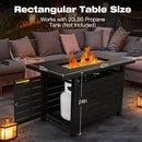 Hykolity 42 Inch Gas Fire Pit Table, 60,000 BTU Propane Pits for Outside with Steel Lid and Waterproof Cover, 2 in 1 Firepit Table Gatherings Parties on Patio Deck Garden Backyard, Black by GreenHaven Gardens