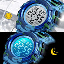 Kids Watch,Boys Watch for 3-15 Year Old Boys,Digital Sport Outdoor Multifunctional Chronograph LED 50 M Waterproof Alarm Calendar Analog Watch for Children with Silicone Band,Kids Gift by TinyTreasures Baby Boutique