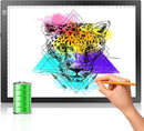LitEnergy Rechargeable Battery Powered Light Tracing Box, Ultra-Thin Adjustable USB Power Artcraft LED Trace Light Pad Size A4 for Drawing, Streaming, Sketching, Animation, Stenciling (Black) by TinyTreasures Baby Boutique