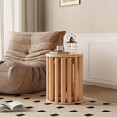 Stackable Stools Set of 4 Wooden Stools 18 Inch Stool Nesting Side Tables Nesting Coffe Table Sturdy and Durable,No Installation Required,Top Stackable Stool for Saving Space(Natural Bar stools) by CozyNest Decor