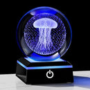 Qianwei Jellyfish Lamp for Women 3D Crystal Ball 3.14'' - 80mm Laser Jellyfish Decor Glass Animals Jellyfish Night Light Gifts Figurines Statue for Room Decorations Jellyfish Stuff by GreenHaven Gardens