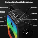 Karaoke Machine, Portable Bluetooth Speaker with 2 Wireless Karaoke Microphones, Karaoke Machine for Adults Kids with Subwoofer, LED Light Support TWS/FM/USB/AUX for Home Party Outdoor by TinyTreasures Baby Boutique