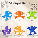 Unique Suction Bath Toys for Baby Kids Ages 1-3, No Hole Bath Toy Silicone Animal Sensory Fidget Toys for Baby Tray Window Travel, 6 PCS by TinyTreasures Baby Boutique