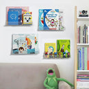 NIUBEE 16.5-Inch Acrylic Floating Bookshelves, 4-Pack, Clear Modern Wall Shelves for Child/Toddler， Invisible Ledge Book Shelves for Multi-Layer or Multi-Room Storage in Kids’ Rooms and Family Spaces by TinyTreasures Baby Boutique