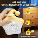 Star Alarm Clock with Night Light for Kids with Sleep Training and Sound Machine, Rechargeable Silicone Lamp OK to Wake Clock，Cute Animal Tabletop Lamp, Perfect Sleep Companion for Boys Girls, Yellow by TinyTreasures Baby Boutique