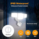 LUTEC 80W 9000LM LED Security Lights Motion Sensor Outdoor Lights, 4 Head LED Flood Light Outdoor 5000K Daylight, IP65 Waterproof, Motion Detected Light for Outside, Garage, Yard - 2 Pack (White) by GreenHaven Gardens