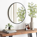 Fabuday Black Round Mirror for Wall 26 inch - Circle Mirror for Bathroom, Entryway, Living Room, Hallway, Vanity Decor, Big Matte Metal Frame Mirror by CozyNest Decor