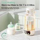Portable Bottle Warmer for Travel, Formula Warmer On The Go, Milk Warmer for Breastmilk Water Soup, with Fast Heating & Long Battery Life, 17 OZ to Meet Your All-Day Needs, for Outdoor, Car, Journey by TinyTreasures Baby Boutique