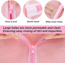 Vivifying Mesh Laundry Bags, 4pcs Durable Coarse Mesh Wash Bags with Zipper for Washing Machine, Delicates, Lingerie, Socks, Shoes and Stuffed Animals by TinyTreasures Baby Boutique