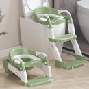 2-in-1 Toddler Potty Training Toilet Seat with Step Stool Ladder – Adjustable Height Potty Chair Urinal for Baby Boys Girls Age 1-3, Foldable Training Potty with Splash Guard & Anti-Slip Feet, Green by TinyTreasures Baby Boutique