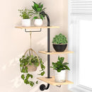 YUOROS Window Plant Shelves, 3-Tier Rotating Plant Shelf Stand, Indoor Metal Wall Plant Holder by GreenHaven Gardens