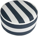 FUNHOME Inflatable Outdoor Ottoman with Air Pump,20"x9" Portable Patio Pouf,Water Resistant,Fade-Resistant,Round Blow Up Footrest Stools for Home Garden Camping Travel(Blue White) by CozyNest Decor