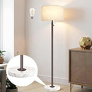 Floor Lamp for Living Room,Dimmable Gold Floor Lamp,Modern Standing Lamp with Marble Base,Tall Standing Lamp for Bedroom, Reading,Office & Kids' Room,LED Bulb Included(Brown) by CozyNest Decor