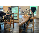 PandaEar Wooden High Chair for Toddlers, Adjustable Child Highchair Feeding Chair with Removable Cushion & Steps for Kids Dining, Eating, Studyin (Natural) by TinyTreasures Baby Boutique