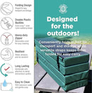 North American Mattress 6' Outdoor Picnic Bench Seat Cushion - 2 Piece Set; 72" (6ft) x 10" x 3"; Gray - Folding & Easy to Carry by GreenHaven Gardens