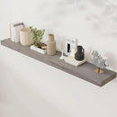 Axeman Floating Shelves for Wall, Rustic Elm Wood 56'' W x 8" D Wall Shelf with Invisible Bracket, Large Long Wall Mounted Storage Shelves for Living Room, Bedroom, Kitchen, Bathroom Decor, Grey by CozyNest Decor